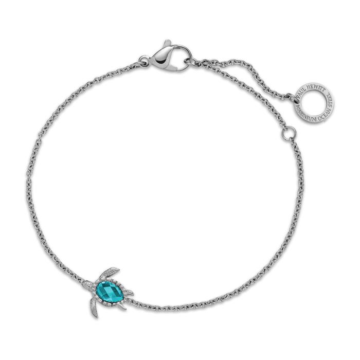 Turtle Mono ladies' bracelet in stainless steel with zirconia