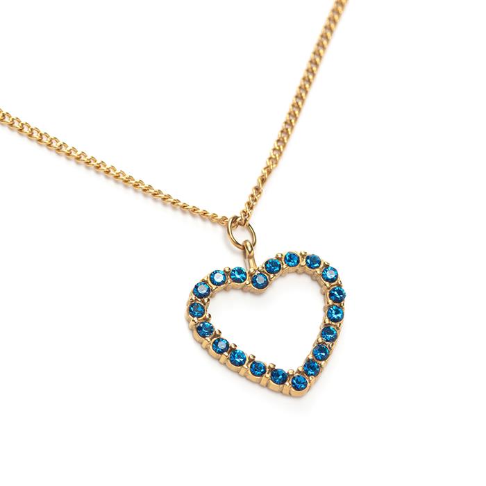 Heart necklace for ladies Heart of the Sea, stainless steel, gold