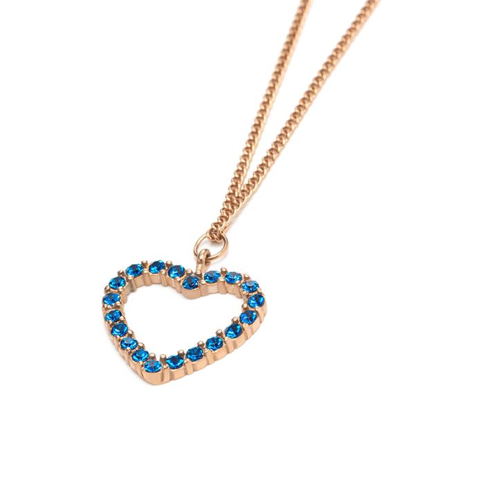 Ladies' necklace Heart of the Sea in stainless steel, rose gold