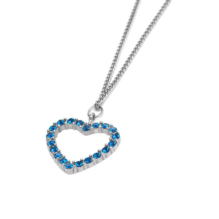 Heart of the Sea ladies' necklace in stainless steel, heart pendant