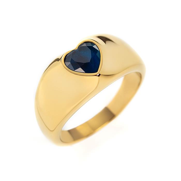 Heart of the Sea ladies' ring in gold-plated stainless steel