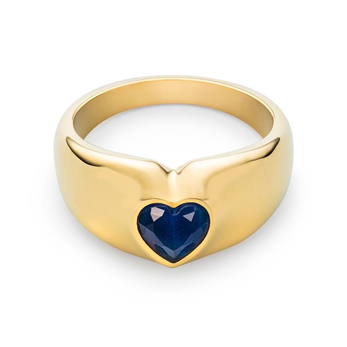 Heart of the Sea ladies' ring in gold-plated stainless steel