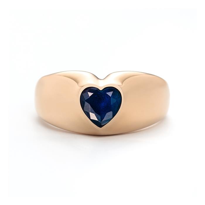 Heart of the Sea ladies' ring in stainless steel, IP rose
