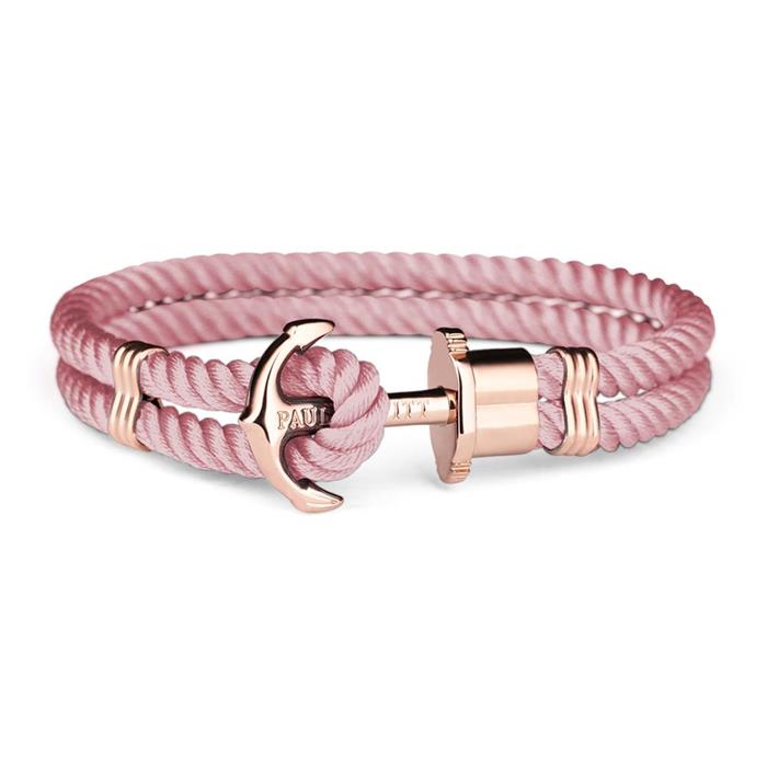 Ladies bracelet aurora rosé stainless steel, nylon
