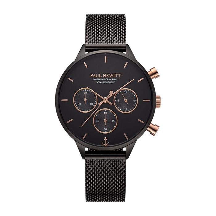 Oceanpulse ladies chronograph in stainless steel, black