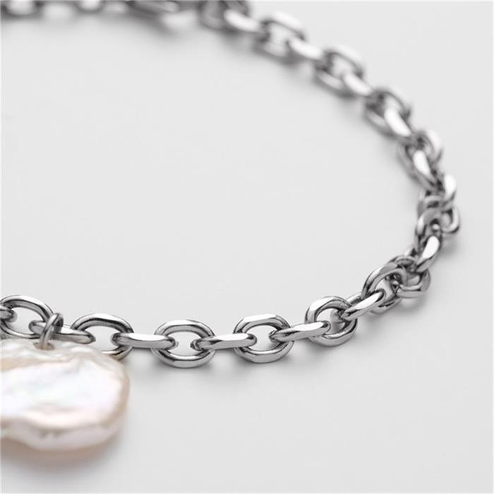 Treasure stainless steel bracelet for ladies, mother-of-pearl