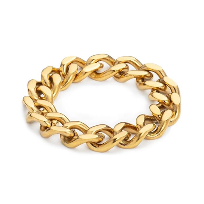Schatten gouden ring voor dames in roestvrij staal