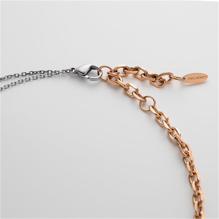 Treasure duo necklace in rose-gold-plated stainless steel