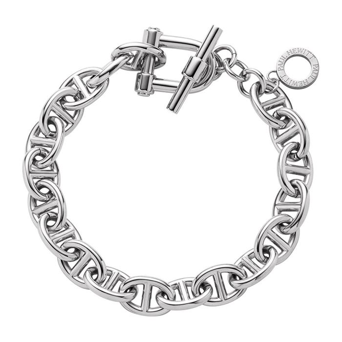 Anchor t-chain bracelet for ladies, stainless steel