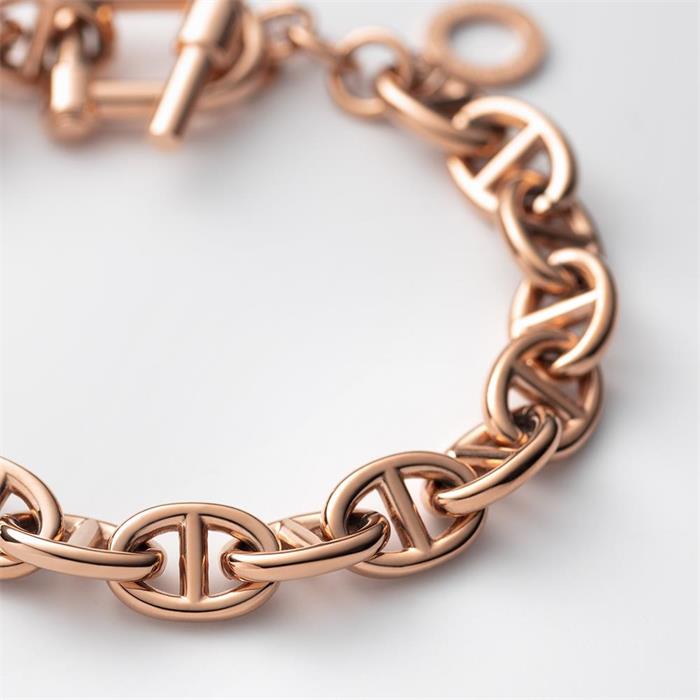 Damesarmband anchor t-chain van roestvrij staal, rosé