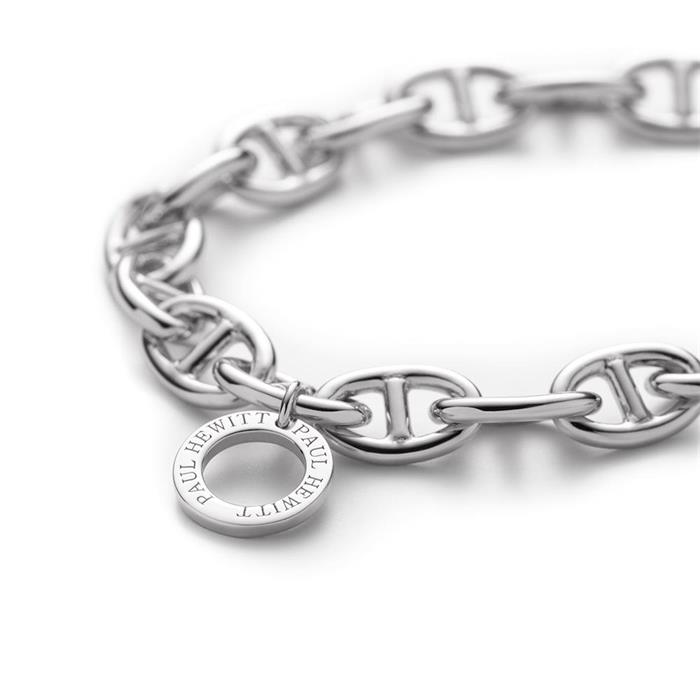 Anchor Chain Heart Armband aus Sterlingsilber