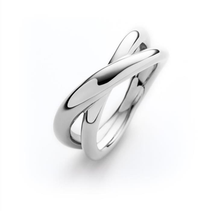 Anillo waves twisted para mujer de plata 925