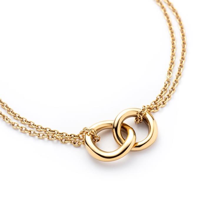 Pulsera waves para mujer de plata 925 bañada en oro