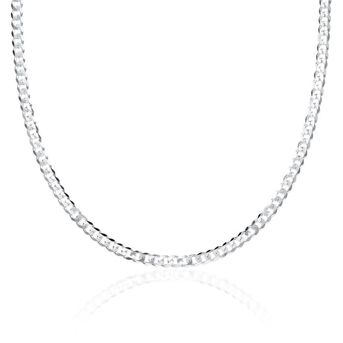 Sterling silver chain: Curb chain silver 3mm