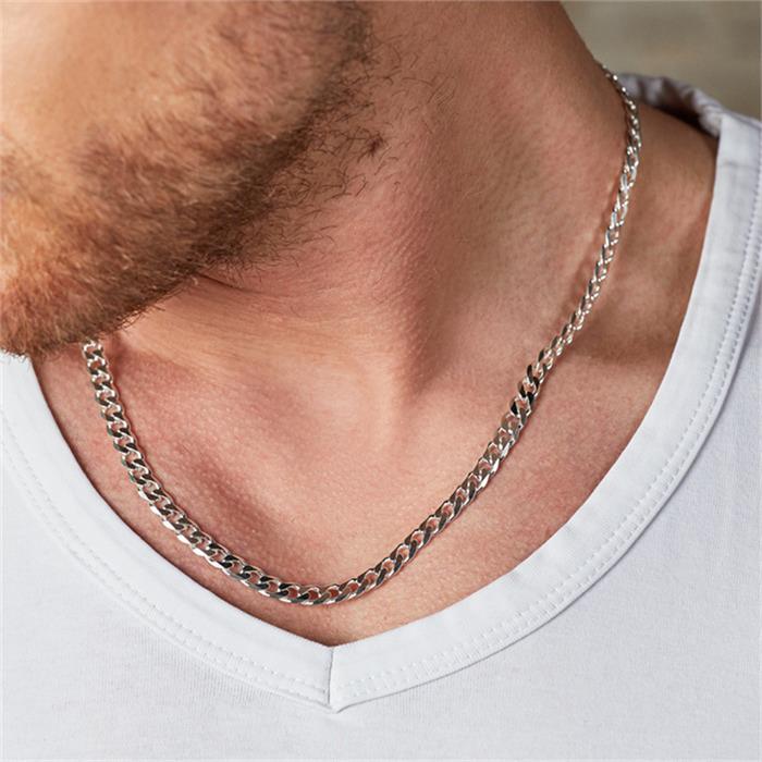 925 zilveren ketting: zilveren 6mm curb ketting