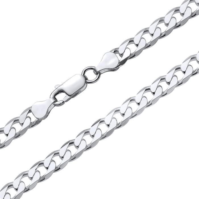 Sterling silver chain: Curb chain silver 7mm