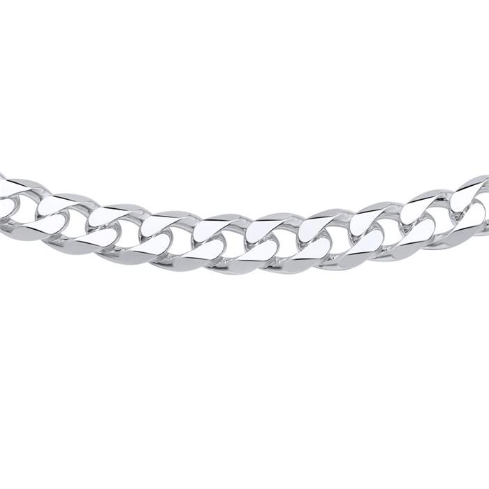 Sterling silver chain: Curb chain silver 8mm