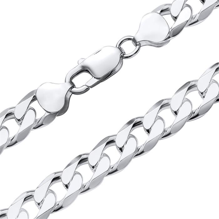 Sterling silver chain: Curb chain silver 9,5mm
