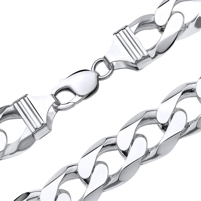 Sterling Silver Chain: Curb Chain Silver 17mm