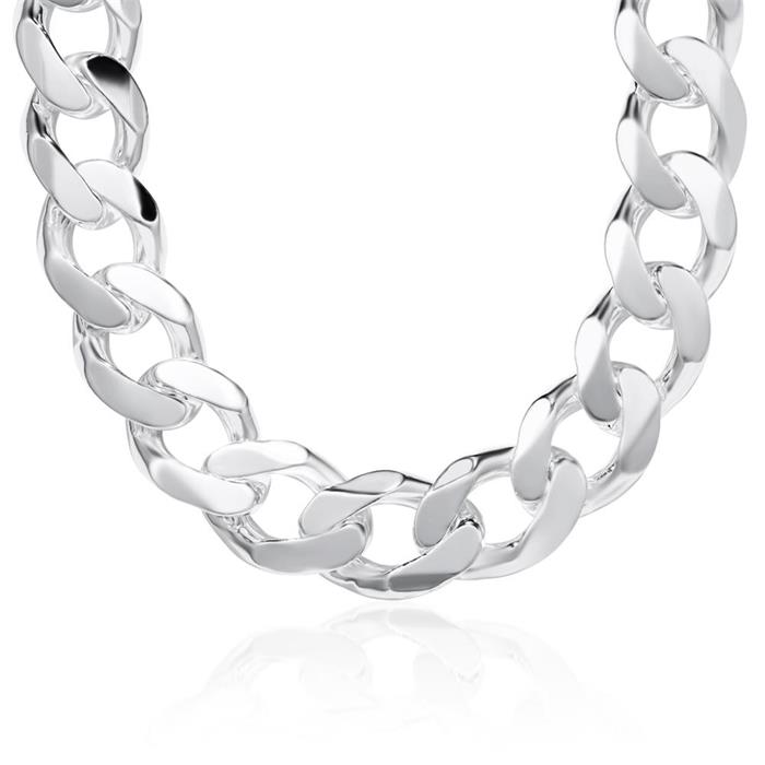 Sterling Silver Chain: Curb Chain Silver 19mm