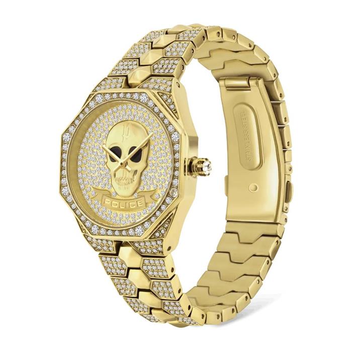 Ladies' Watch Montaria In Stainless Steel, Gold With Skull