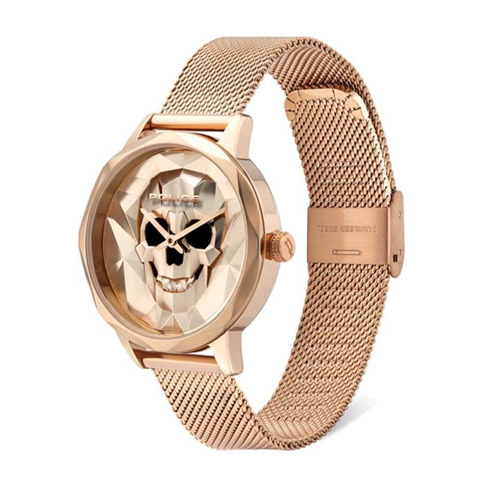 Armbanduhr Anjar für Damen aus Edelstahl, rosévergoldet