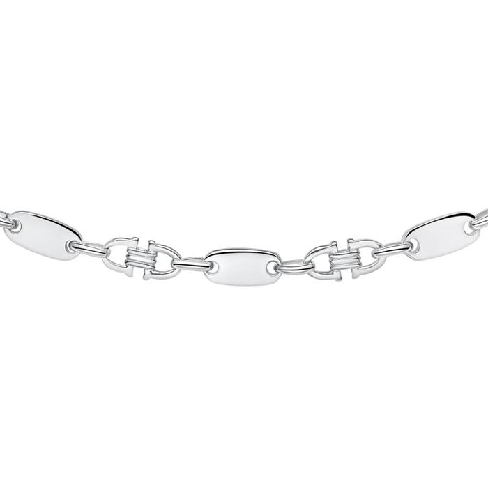925 Silver Chain For Men With Plate Links