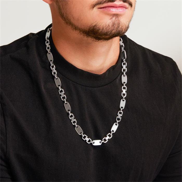 Plate chain for men in 925 silver