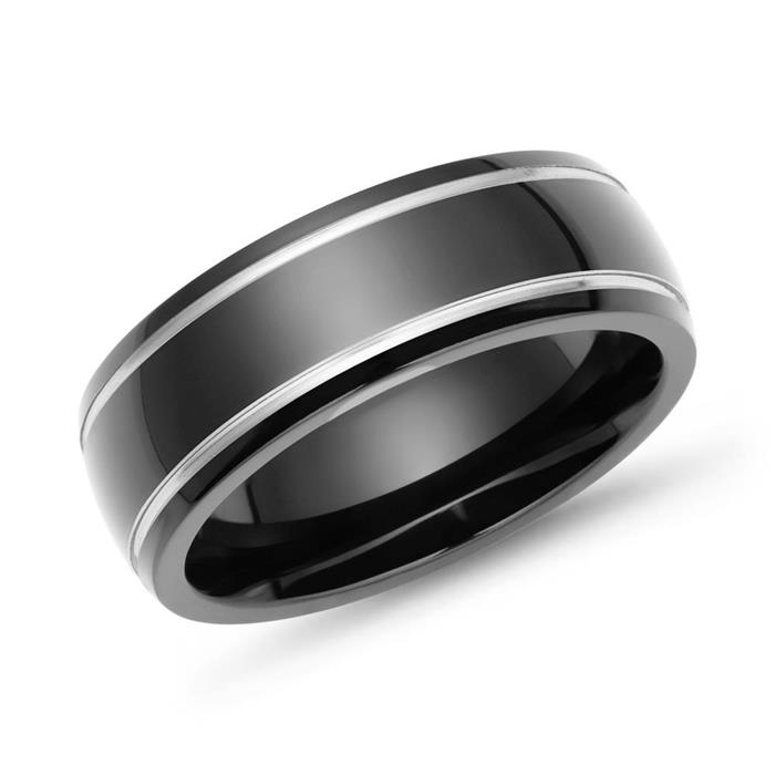 Exclusieve zwarte titanium ring