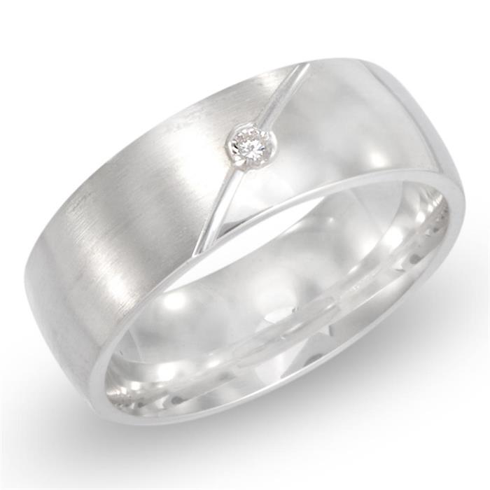 Ring sterling silver with zirconia in 6,5mm