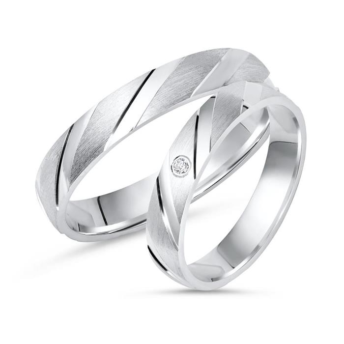 Wedding rings silver wedding rings sterling engraving zirconia