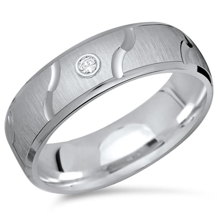 925 Silber Ring mit Zirkonia in 6 mm
