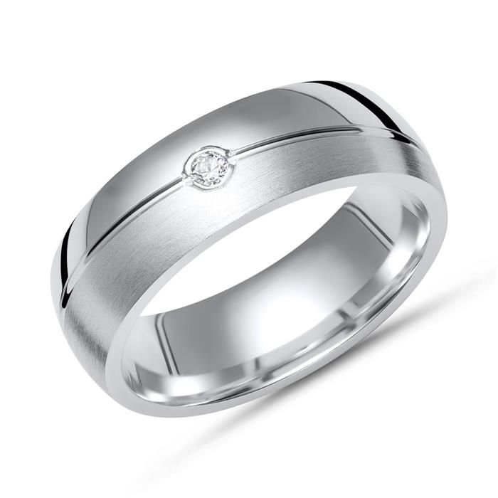 Exklusiver 925 Silber Ring mit Zirkonia 6mm