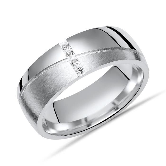 Ring 925er Silber mit Zirkonia 6,5 mm