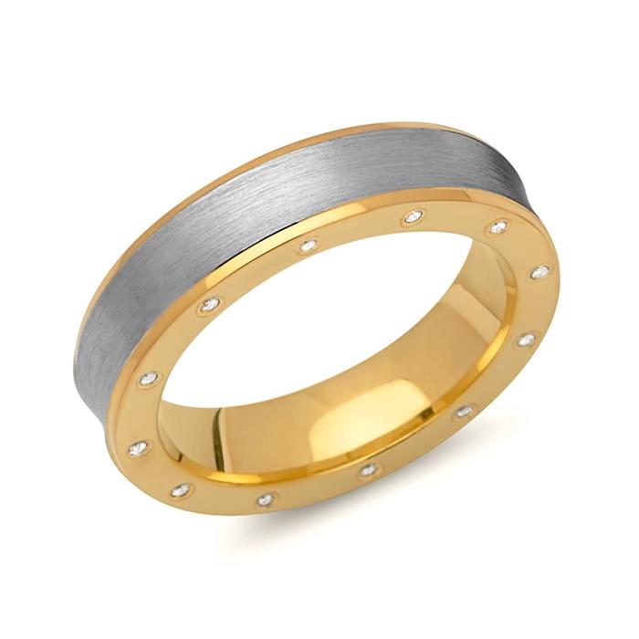 Modern silver wedding rings with laser engraving