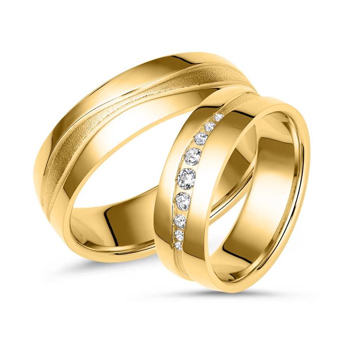 Vivo wedding rings sterling sterling silver gold plated