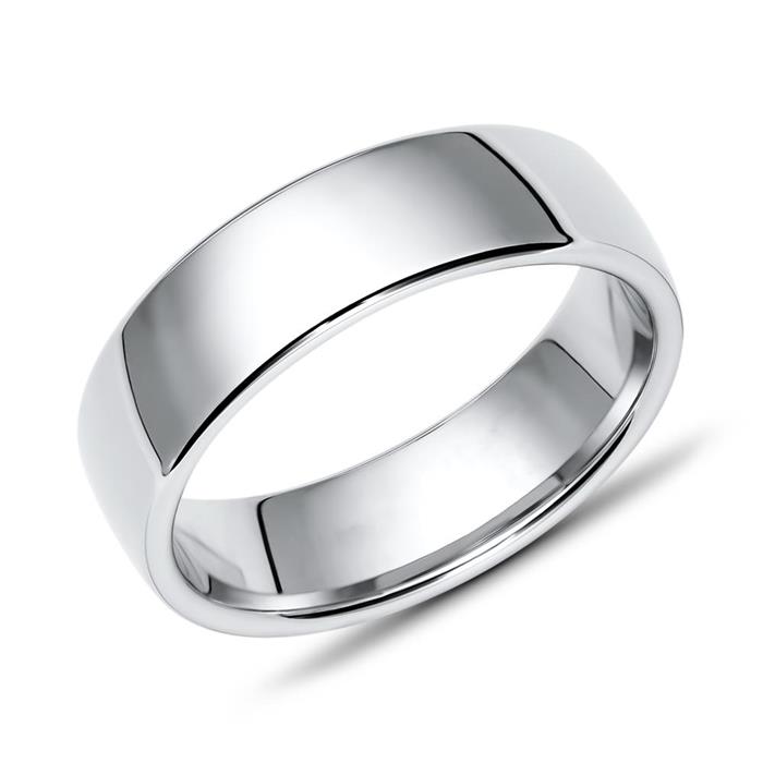 Polished vivo sterling silver men's ring 6mm wide