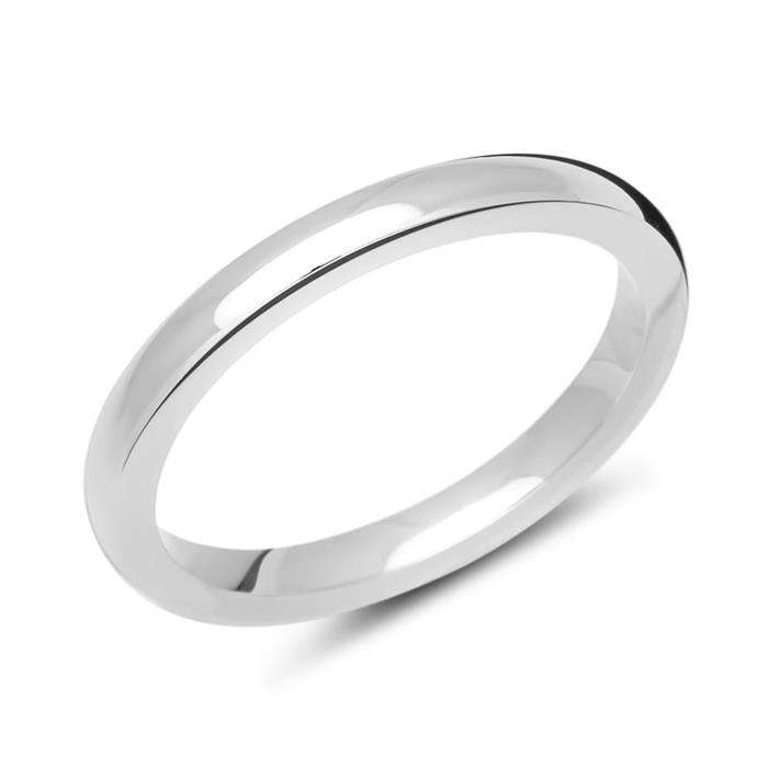Classic sterling silver wedding rings with stone trim