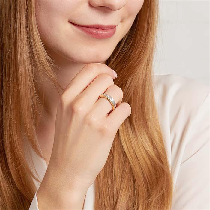 Ring für Damen aus 925er Silber vergoldet mit Zirkonia