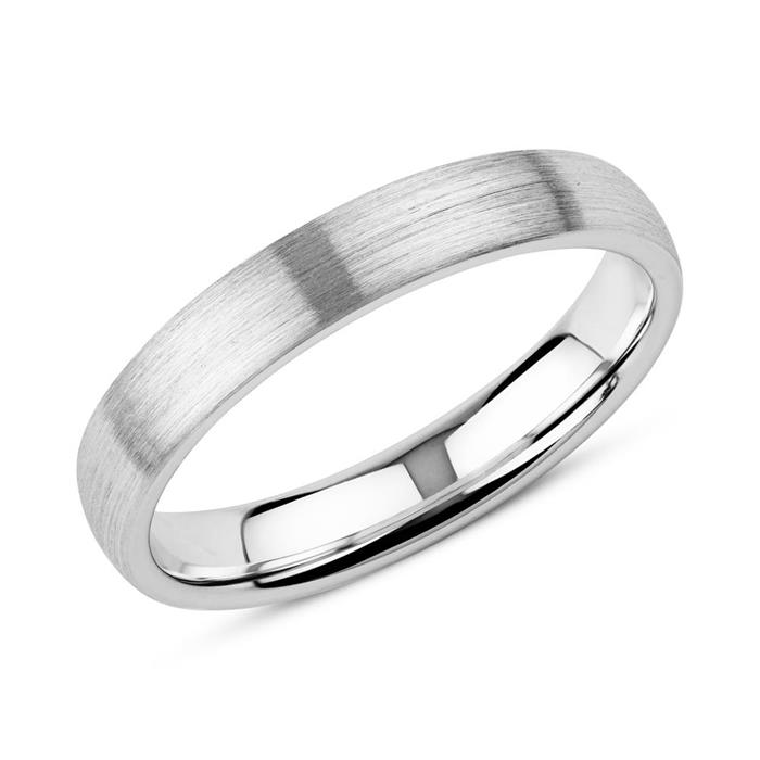 Wedding rings in brushed sterling silver, engravable