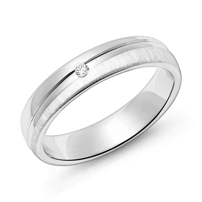 Ring for ladies in 925 silver with zirconia