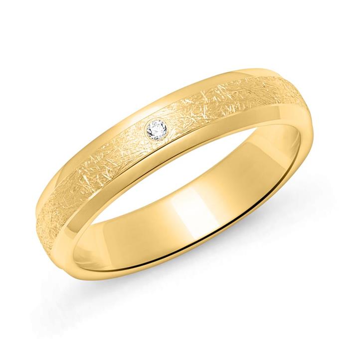 Anillo para mujer de plata 925 chapada en oro