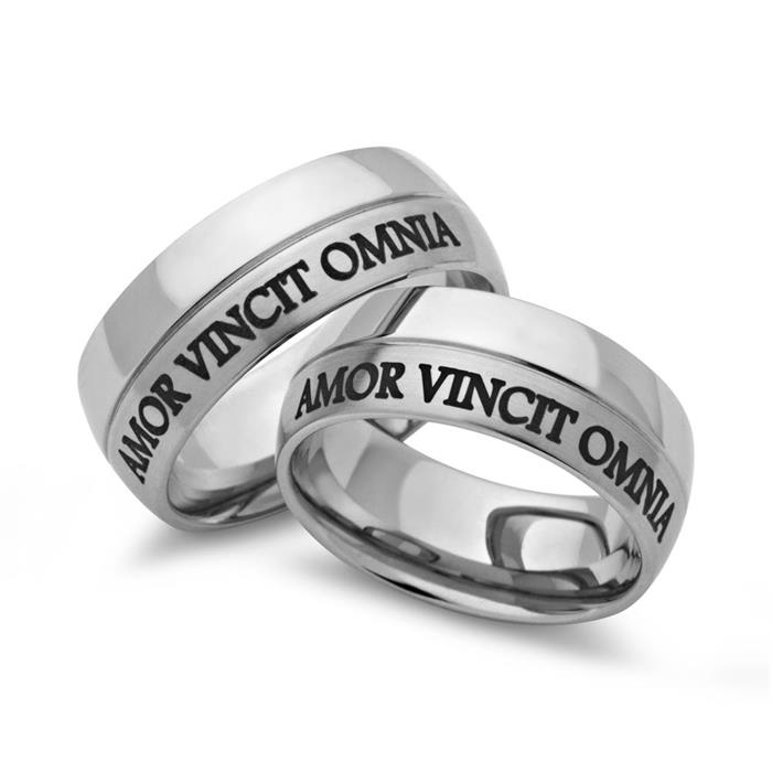 Wedding rings stainless steel wedding rings with laser engraving