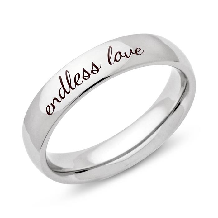 Exclusive ring stainless steel polished engraving possible
