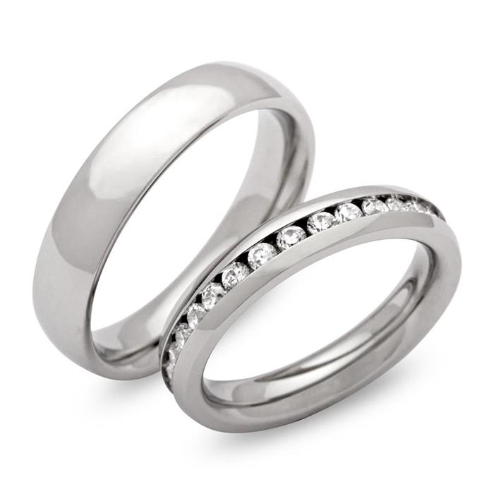 Wedding rings stainless steel 5mm engraving