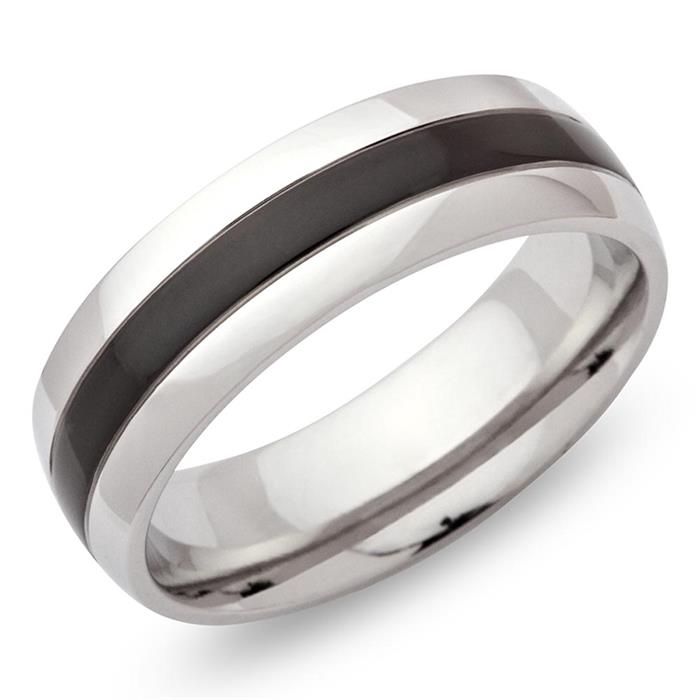 Exclusive ring stainless steel polished 7mm ionized