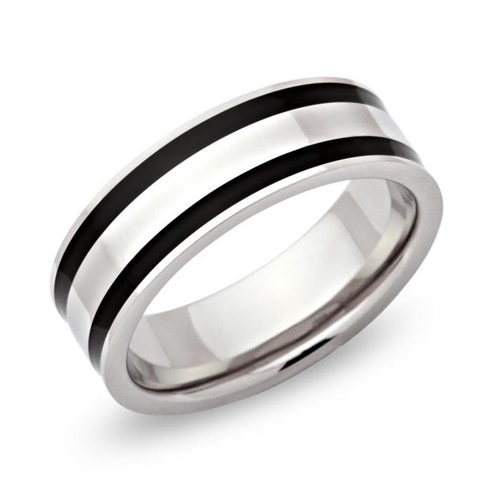 Fashionable Ring Stainless Steel Polished 7mm Ionized