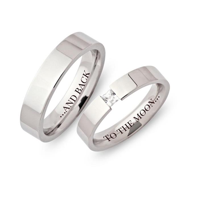 Wedding rings stainless steel wedding rings 5mm engraving