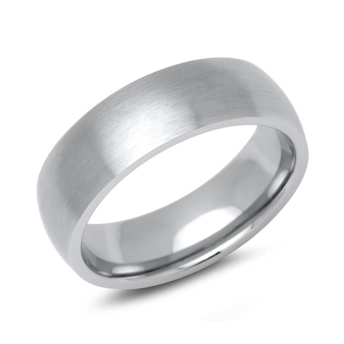 Ring stainless steel matt round 7mm engraving possible