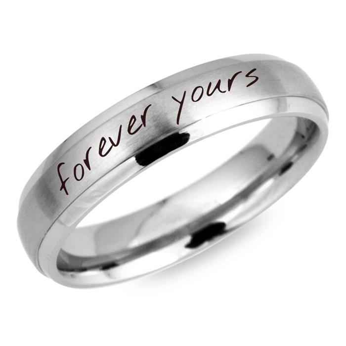 High-quality stainless steel ring incl. laser engraving